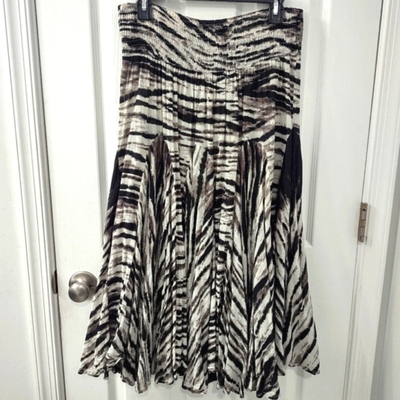 Grace Elements Y2K Flowy Cotton Midi Skirt Size M - Picture 1 of 6